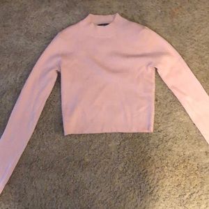 pink brandy melville mock neck sweater